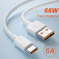 Câble de données Type-C à charge rapide 6A avec blindage tressé et gaine TPE pour écouteurs, charge rapide 66W, certifié FCC/CE