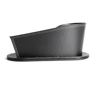 Porte-cartes de visite monobloc en cuir PU, étui pour cartes de visite, ornements, cadeau d'affaires