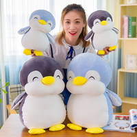 Peluche pingouin en coton doux et moelleux, jouet en peluche mignon avec oreiller de sommeil, poupée pour enfants
