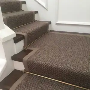 Alfombra de sisal con reducción de ruido y absorción de sonido ignífuga tejida de sisal de estilo informal americano