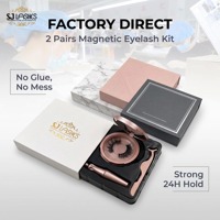 Kit de cils magnétiques de marque privée Eyeliner à bande complète avec Eyeliner magnétique pour faux cils à l'aspect naturel