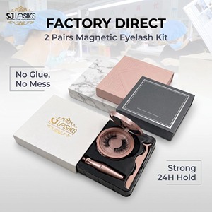 Kit de <span class=keywords><strong>cils</strong></span> <span class=keywords><strong>magnétiques</strong></span> de marque privée Eyeliner à bande complète avec Eyeliner magnétique pour faux <span class=keywords><strong>cils</strong></span> à l'aspect naturel - Product Image 3