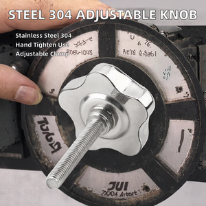 Stainless Steel 304 Plain Adjustable Clamping Knob <b>M6</b> M8 M10 Thumb Star Knobs Bolt <b>Screws</b> Insert Bolts Industrial Hand Tighten - Product Image 2