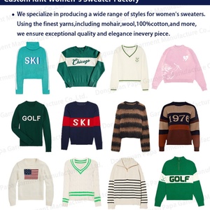 Pull-over en tricot 100 % coton pour femme, personnalisé, sport, golf, couleur contrastée, demi-zip, haute qualité, broderie OEM, vente en gros - Product Image 6