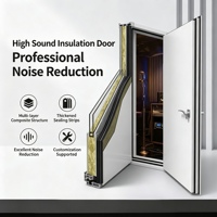 Porte acoustique en acier galvanisé industriel, réduction du bruit, double étanchéité, porte insonorisée pour salle de compresseur d'usine d'oxygène VPSA