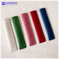 Pochette à crayons en cuir PU mini format, compatible laser, pour stylo unique, idéale pour les professionnels, étudiants et comme cadeau promotionnel pour le bureau.