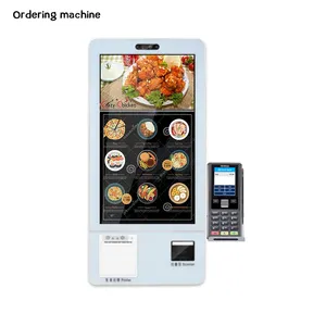 Totem Fast Food 24 32 inç dokunmatik ekran Self servis yazılımı ödeme terminali kendi kendine sipariş Kiosk için restoran Kiosk