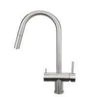 Nouvelle conception Robinet de cuisine 5 fonctions avec douchette extractible, eau chaude, froide, filtrée et pétillante