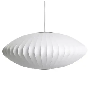 Simig lighting modern classic design Nelson Bubble lampada a sospensione lampadario ricoperto di seta per soggiorno