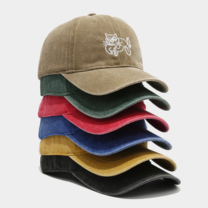 Casquette de baseball vintage en coton délavé personnalisée, style décontracté, avec logo personnalisé, non structurée, ajustable, 6 panneaux, pour hommes et femmes - Product Image 1