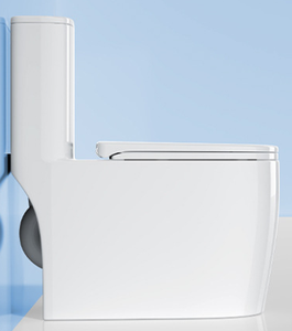 WC monobloc en céramique à siphonique, à poser au sol, pour salle de bain - Product Image 1