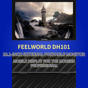 Moniteur portable FEELWORLD DH101 10,1 pouces IPS LED avec haut-parleurs stéréo intégrés, <span class=keywords><strong>mini</strong></span>, pour Type-C, personnalisation de l'emballage - Product Image 4