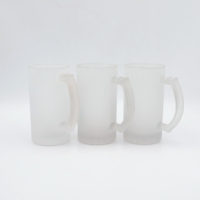 Mug en verre de 16 oz pour sublimation, impression par transfert thermique, cadeau