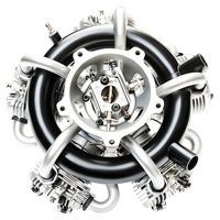 Moteur d'avion modèle NGH GF150R5, quatre temps, 150 cm³, essence, cinq cylindres radiaux, lieu d'origine Chine