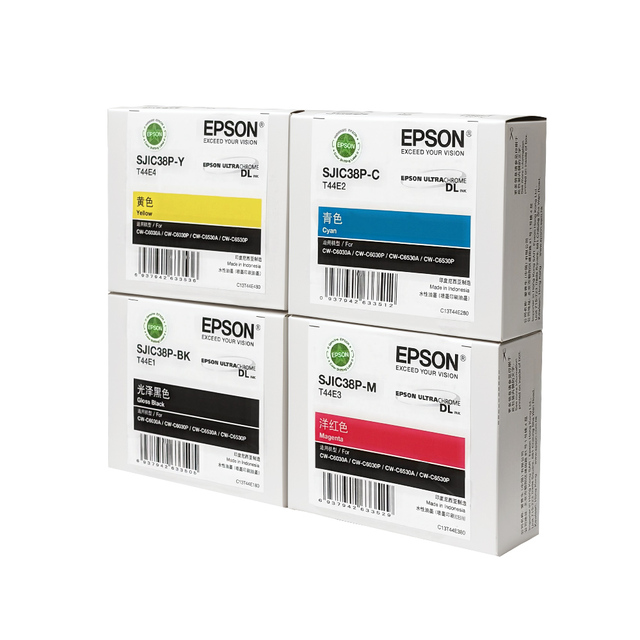 Refillable Premium Color Compatible Pigment Ink Cartridge SJIC38P for E-pson CW-C6030A CW-C6530P Printer