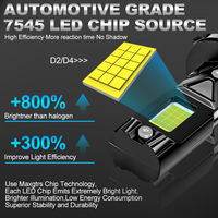 Prix de gros Système d'éclairage automobile série D Canbus 200W 30000LM 6000K D2S D4S Phares LED automobiles