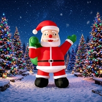 Decoración Navideña Inflable Personalizada de Fábrica para Uso Doméstico y Fiestas, Decoración de Santa Claus