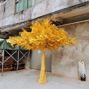 Su misura autunno piante dorate fiore di <span class=keywords><strong>ciliegio</strong></span> grandi alberi di Banyan albero artificiale grande per interni alberghi all'aperto centri commerciali - Product Image 5
