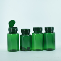 Vente en gros PET Capsule Bouteille Flip Top Cap Vide Ambre Vert 120cc 150cc En Plastique Vitamine Pilule Esay Ouvert Médicament Bocaux De Stockage
