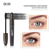 Crème pour cils noire comme du charbon de bois, résistante à l'eau, anti-bavures, allongeante, recourbante, maquillage longue durée