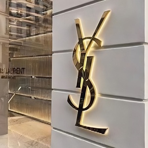 Gold Metal Letters Business Shop Signs 3d Acrylic Letters <strong>Led</strong> Business logo Sign Boards Electronic Signs Outdoor - Product Image 1