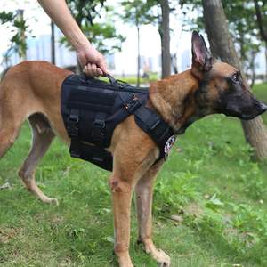 Hiphoppet rompi anjing taktis, rompi anjing Molle dengan gesper 6X dengan pegangan tidak menarik klip depan luar ruangan - Product Image 2