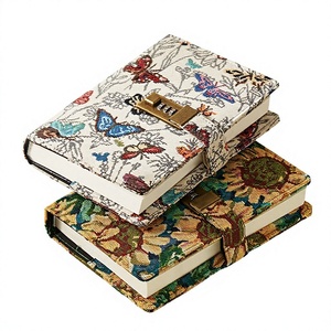 Nouveauté transfrontalière : Carnet à mot de passe brodé, texturé en tissu, design é<span class=keywords><strong>l</strong></span>égant, pages intérieures épaissies, cadeau pour jeunes - Product Image 1