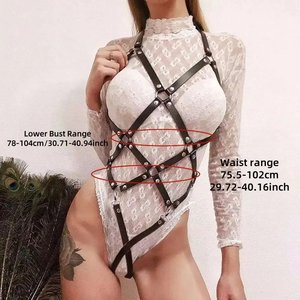 Verstelbare PU Lederen Tuigje Vrouwelijke Kuischheidscage Volledig Lichaam Bondage Kousenband Modieus Fetisj Sexy Ondergoed voor Gear - Product Image 2