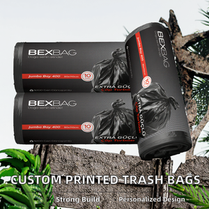 Sacs Poubelles Noirs Économiques en Rouleau, 10 Pièces, Tailles Variées (50x70, 70x90, 80x110, 90x120, 110x120), Fond Scellé Étoile, pour Usage Domestique - Offre Spéciale - Product Image 2