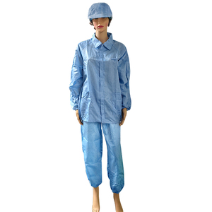 ALLESD prix d'usine conception personnalisée <span class=keywords><strong>Workking</strong></span> fermeture à glissière ou boucle ESD costume ESD Split costume antistatique vêtement - Product Image 2