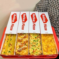 Boîte à pizza rectangulaire en carton avec tiroir coulissant, personnalisable, de qualité alimentaire, pour la vente en gros, emballage de livraison à emporter