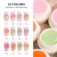 Vernis à ongles en gel sculpté 5D effet macaron, motif petite fleur printanière, longue tenue, anti-adhésif, sans résidu, pour ongles 3D sculptés et embossés