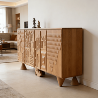 Meuble TV moderne en MDF écologique, durable et luxueux, avec étagères réglables, pour salon, centre multimédia, cuisine, chambre à coucher