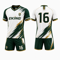 Ensemble de maillots de football en tissu mesh latéral, conception OEM, vente en gros, logo d'équipe personnalisé, impression par sublimation intégrale, uniformes de football professionnels
