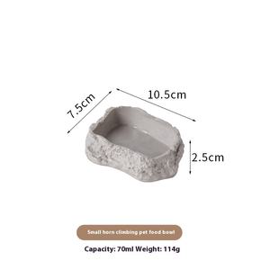 Bol à nourriture et bol d'eau pour <span class=keywords><strong>reptiles</strong></span> avec un design en forme de roche, adapté au bain et à l'alimentation de divers types de <span class=keywords><strong>reptiles</strong></span> - Product Image 6