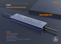 YSD-B:20W/30W/60W/100W/150W/200W/250W/300W/400W/500W/600W Driver LED étanche IP67 |   CE SELV BIS |   Intérieur Extérieur