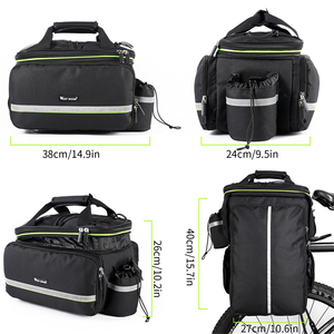 WEST BIKING Nouveau sac de vélo pliable imperméable pour <span class=keywords><strong>VTT</strong></span> et vélo de route, 25L grande capacité, sac de transport pour selle de vélo - Product Image 3