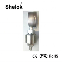 Manómetro de Diafragma de Acero Inoxidable Shelok, Lleno de Glicerina o Aceite de Silicona, con Aislador de Soldadura de Una Pieza