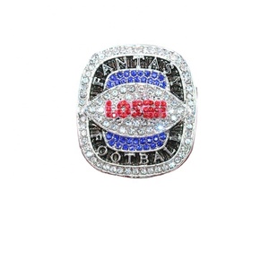 Anelli da Calcio in Lega di Zinco con Incisione Interna '2nd Place Loser' per Uomo, Vendita Diretta - Product Image 1