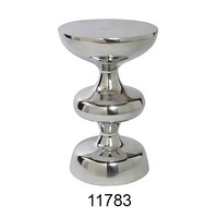 Mesa de aluminio fundido Chapado en níquel para sala de estar, mesas hechas a mano