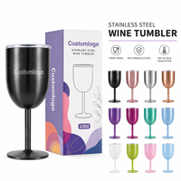 Gobelet de voyage portable personnalisé en acier inoxydable 304 de 10 oz, isolé, avec couvercle coulissant transparent, anti-éclaboussures et base stable, pour vin rouge