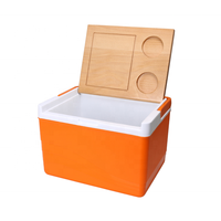 Panier de pique-nique en bois tendance, doublure isolante imperméable, boîte cadeau portable avec poignée de transport pour une utilisation en extérieur