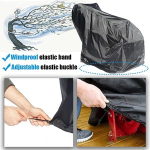 Housse anti-poussière pour déneigeuse, housse de protection extérieure imperméable pour machine à déneiger, tissu Oxford noir - Product Image 5