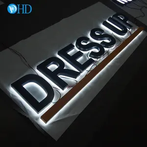 مخصص الأعمال المعدنية 3d Led في الهواء الطلق أو داخلي الاكريليك الخلفية لوحة إرشادية الفضة معدن فندق منزل غرفة عدد لافتة للباب