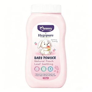 Momeasy Hygepure Talco Naturale <span class=keywords><strong>per</strong></span> <span class=keywords><strong>Neonati</strong></span> a Base di Amido di Mais con Camomilla, Avena e Foglie di Pesco, <span class=keywords><strong>Polvere</strong></span> Lenitiva <span class=keywords><strong>per</strong></span> <span class=keywords><strong>Neonati</strong></span> - Product Image 4