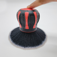 Brosse de nettoyage intérieur Curveball en PP écologique, neuve d'usine, avec poils en nylon doux, pour lavage de voiture, manche en plastique, portative, à air comprimé