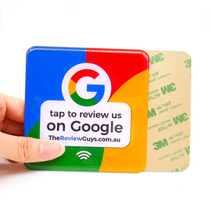 Hot bán 10x10cm không thấm nước xem xét chúng tôi trên Google dán acrylic PVC + Epoxy NFC Google xem xét tấm với mặt sau dính - Product Image 3