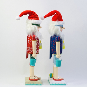 Figurine de Noël amusante personnalisable de 15 pouces, style décontracté hawaïen de plage, <span class=keywords><strong>Casse</strong></span>-noisette Père Noël - Product Image 3