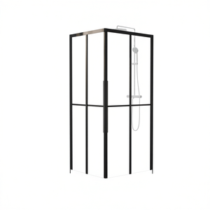 Cabine de douche ESG 35,4x27,6x70,9 pouces, design moderne, porte à charnière rectangulaire sans cadre pour petits espaces de salle de bain - Product Image 1