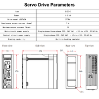 Encodeur optique 23 bits 1KW 3000RPM Kit de servomoteur AC étanche avec servomoteur EtherCAT triphasé 220V